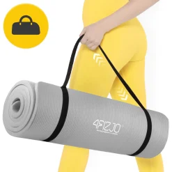 Mata do ćwiczeń fitness i jogi NBR 180 × 60 × 1 cm szara