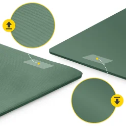 Mata do ćwiczeń fitness i jogi NBR 180 × 60 × 1 cm szałwiowa zieleń