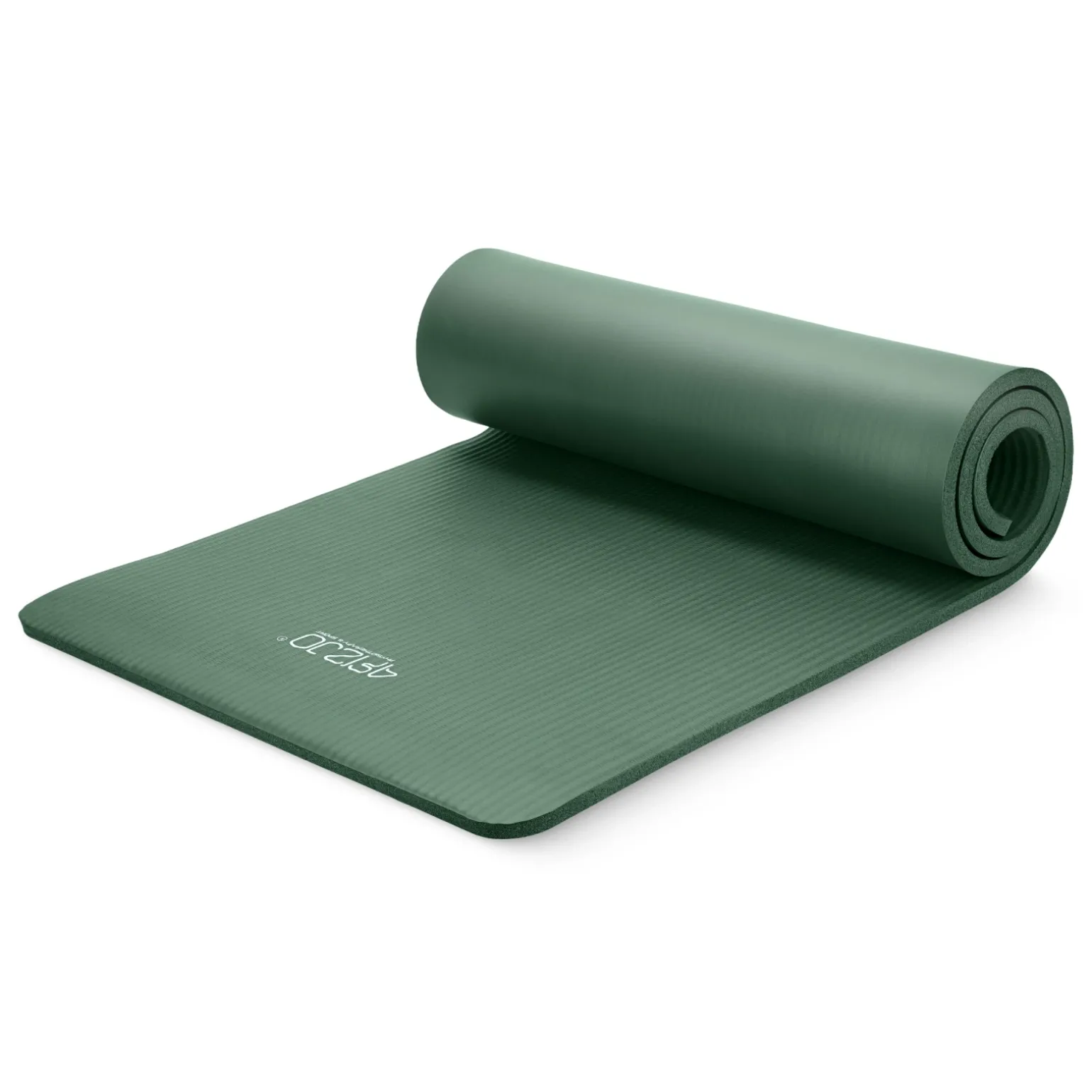 Mata do ćwiczeń fitness i jogi NBR 180 × 60 × 1 cm szałwiowa zieleń