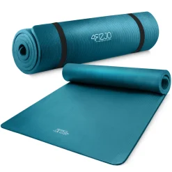 Mata do ćwiczeń fitness i jogi NBR 190 × 100 × 1,5 cm niebieska