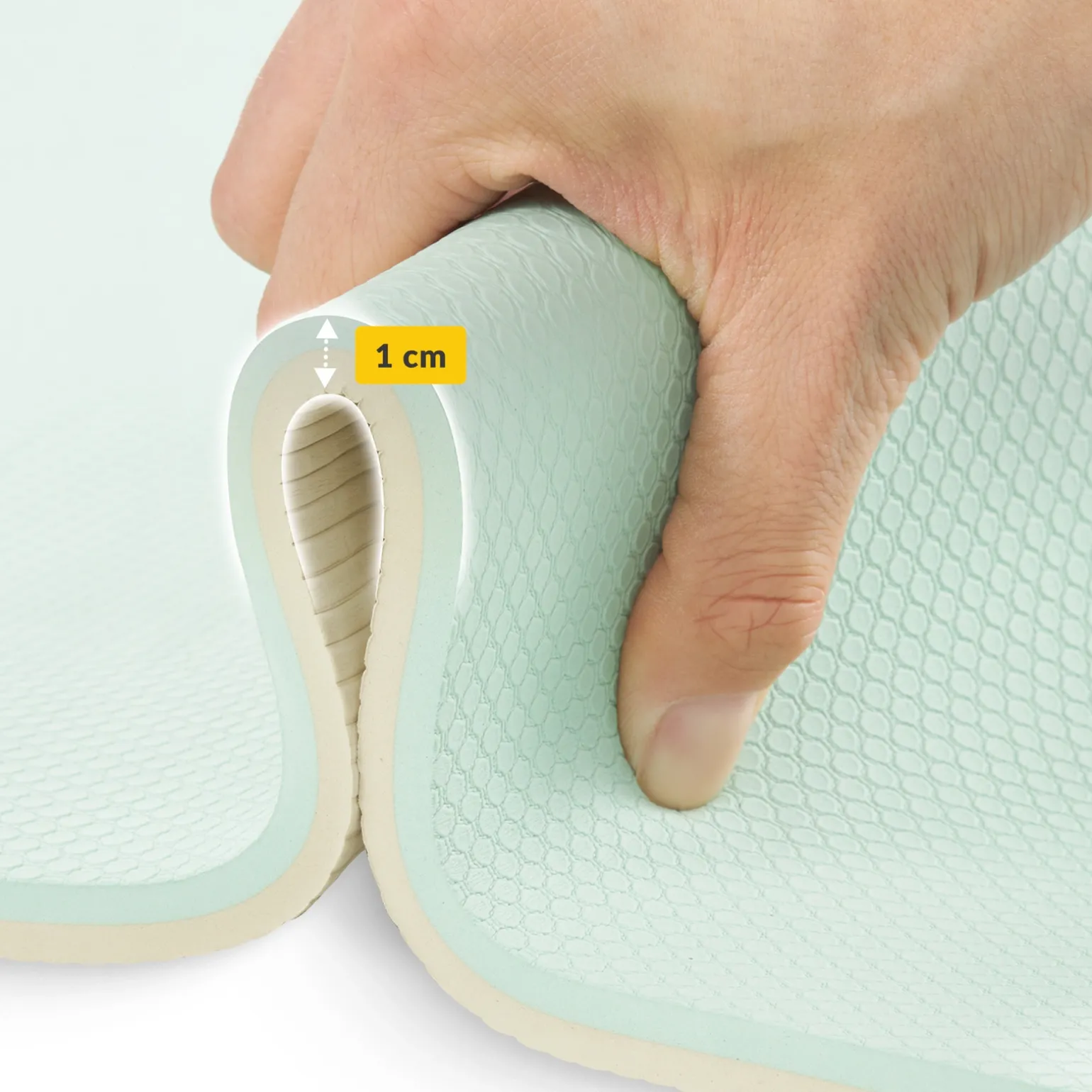 Mata do ćwiczeń i jogi antypoślizgowa TPE 1 cm zielona