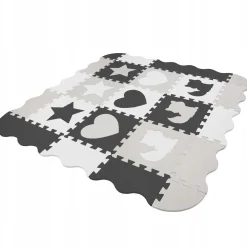 Mata edukacyjna dla dzieci puzzle 120 x 120 cm szara