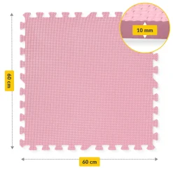 Mata edukacyjna dla dzieci puzzle 180 x 180 cm różowa