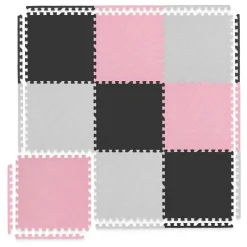 Mata edukacyjna dla dzieci puzzle 180 x 180 cm różowa