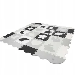 Mata edukacyjna dla dzieci puzzle 150 x 150 cm szara
