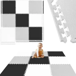 Mata edukacyjna dla dzieci puzzle 180 x 180 cm szara