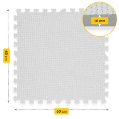 Mata edukacyjna dla dzieci puzzle 180 x 180 cm szara