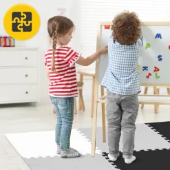 Mata edukacyjna dla dzieci puzzle 180 x 180 cm szara