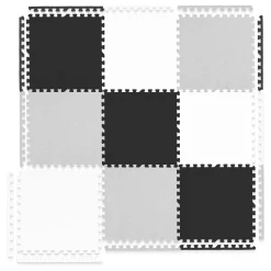 Mata edukacyjna dla dzieci puzzle 180 x 180 cm szara