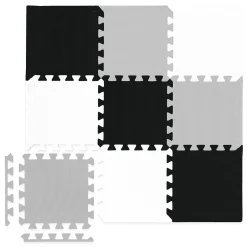 Mata edukacyjna dla dzieci puzzle 90 x 90 cm szara