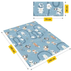 Mata edukacyjna dla niemowląt Królestwo i Kosmos 180 x 150 cm