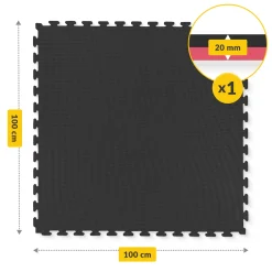 Mata ochronna piankowa PUZZLE na podłogę 100 x 100 cm czerwona