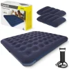 Materac dmuchany dwuosobowy Avenli 203 x 183 x 22 cm z pompką i poduszkami