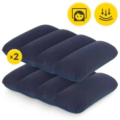 Materac dmuchany dwuosobowy Avenli 203 x 152 x 22 cm z pompką i poduszkami