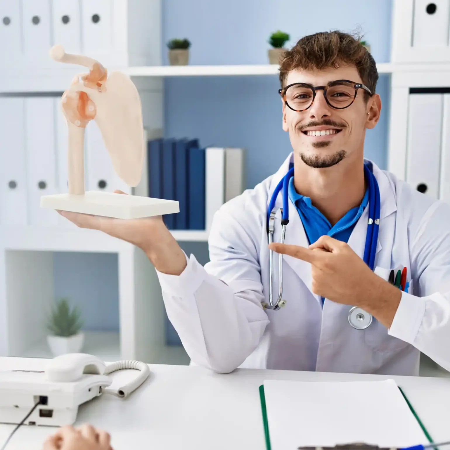 Model anatomiczny stawu barkowego z więzadłami w skali 1:1