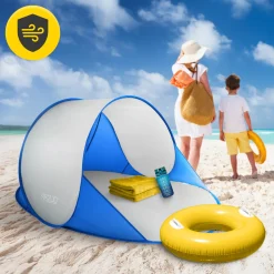 Namiot plażowy samorozkładający niebiesko-szary