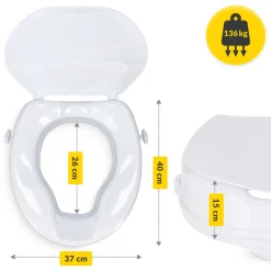 Nasadka toaletowa podwyższająca 15 cm