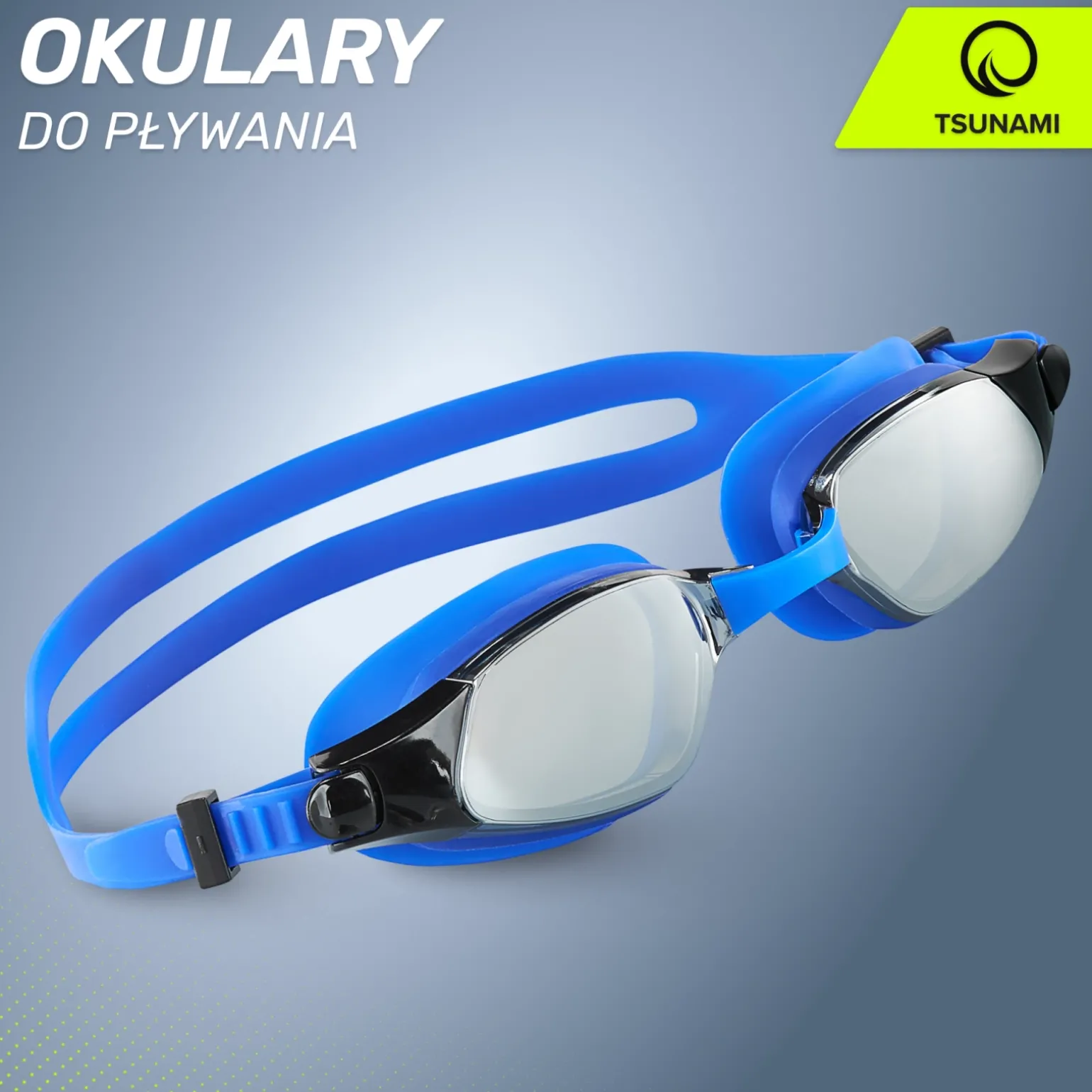 Okulary do pływania TSUNAMI niebieskie