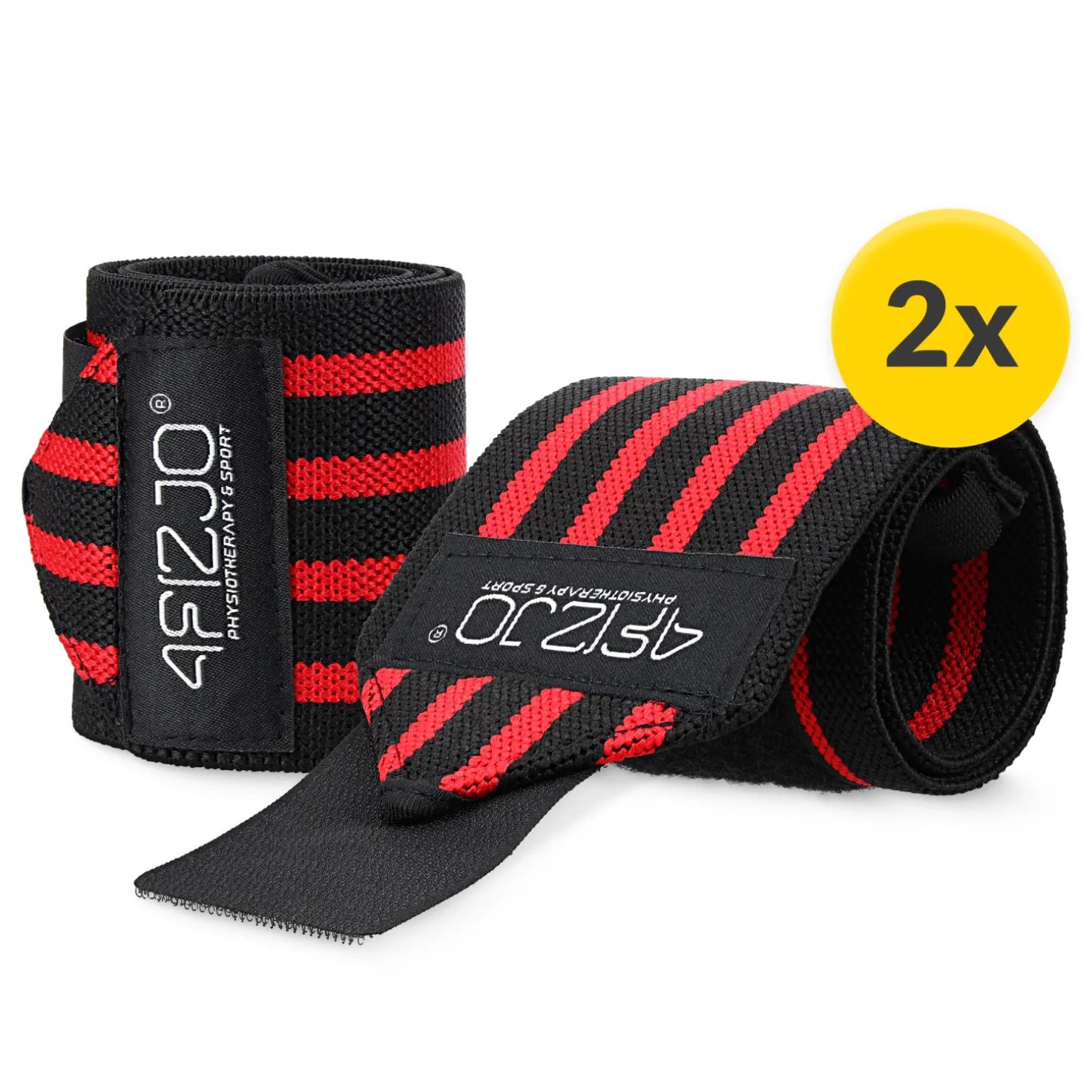 Opaski na nadgarstki 2 szt. czerwone