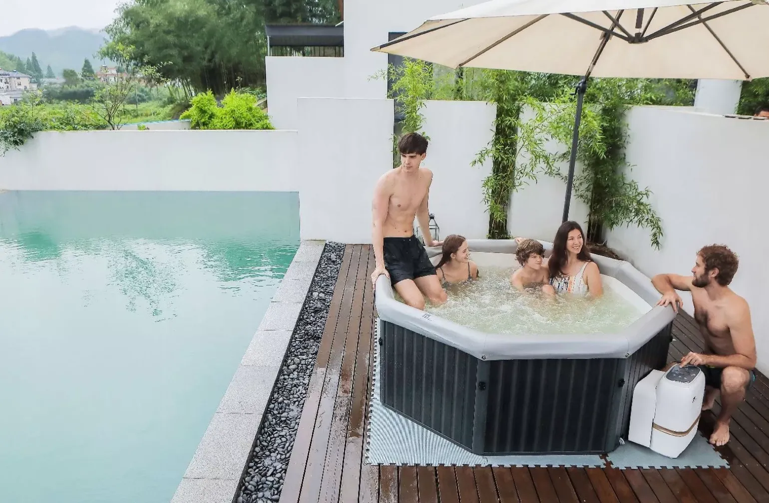 Panelowe spa ogrodowe MSpa TUSCANY Wi-Fi 6-osobowe