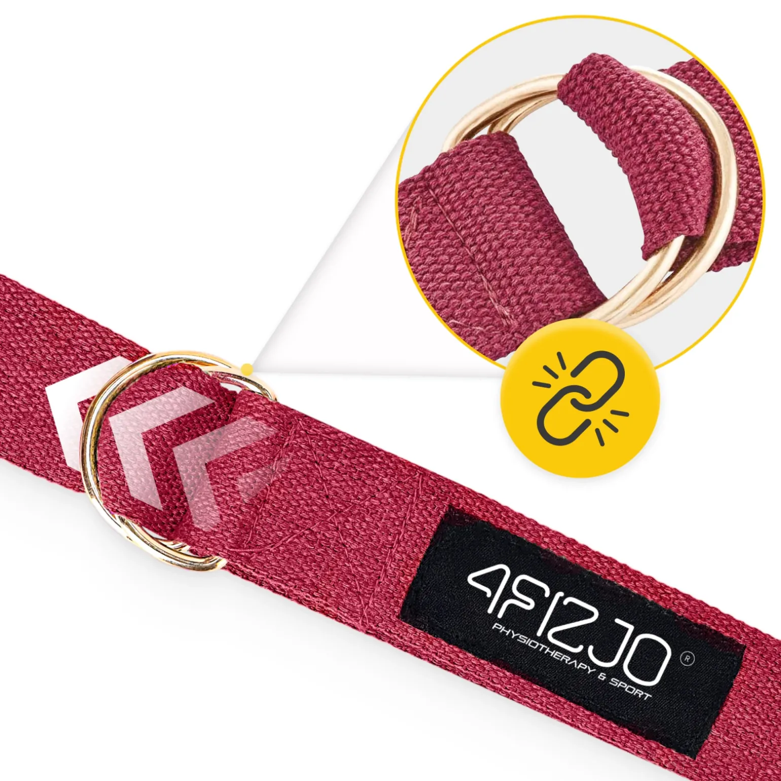 Pasek do jogi czerwony