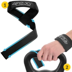 Paski treningowe do martwego ciągu Deadlift Straps czarne
