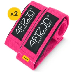 Paski treningowe do martwego ciągu Deadlift Straps różowe