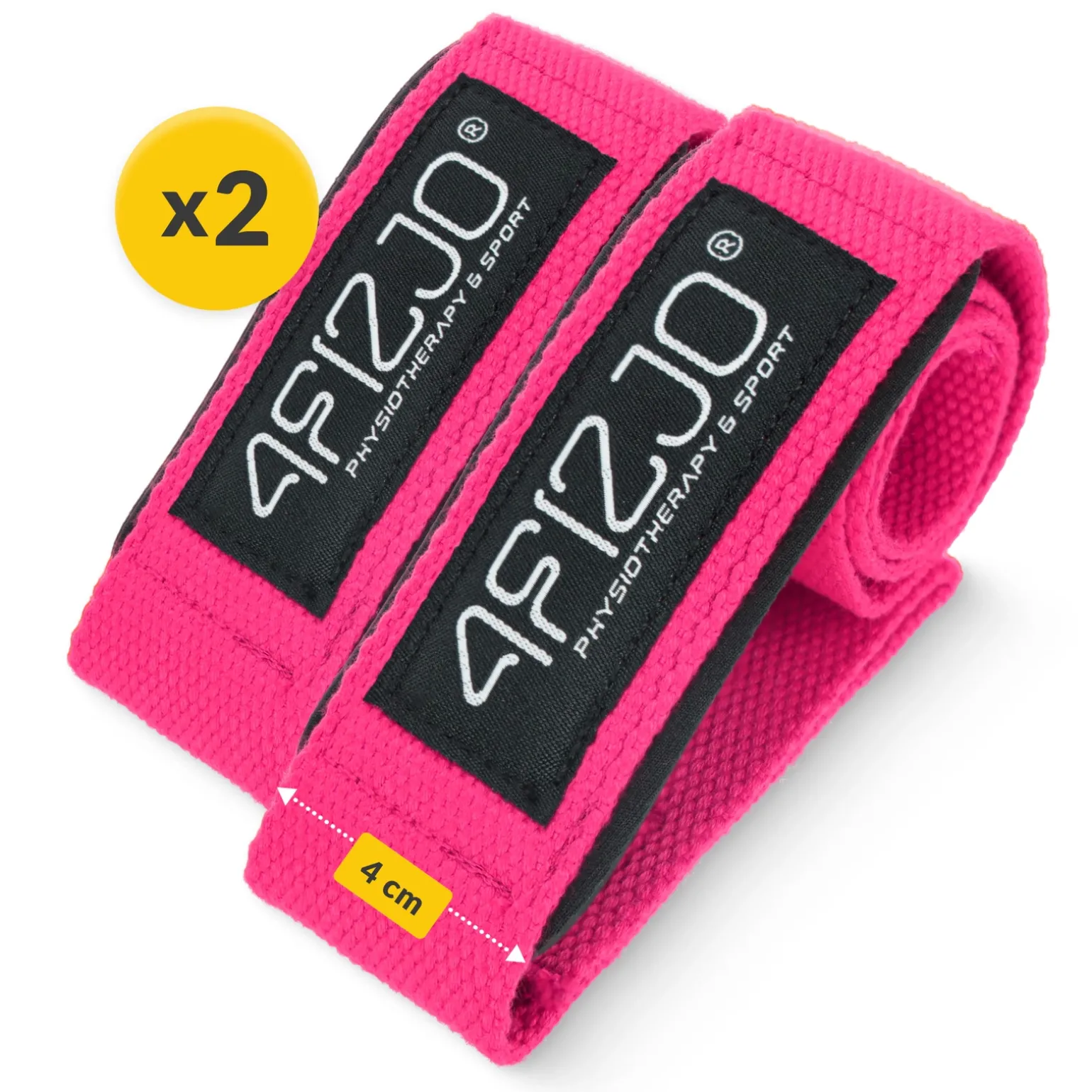 Paski treningowe do martwego ciągu Deadlift Straps różowe