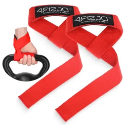 Paski treningowe do martwego ciągu Deadlift Straps czerwone
