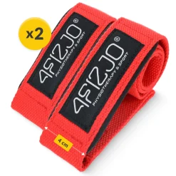 Paski treningowe do martwego ciągu Deadlift Straps czerwone