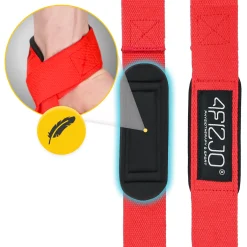 Paski treningowe do martwego ciągu Deadlift Straps czerwone