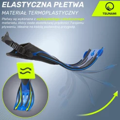 Płetwy do nurkowania dla dzieci TSUNAMI rozmiar 33-37