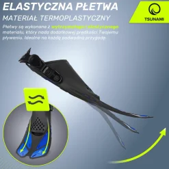 Płetwy do pływania TSUNAMI S/M granatowe