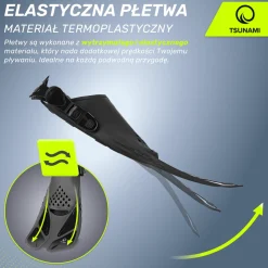 Płetwy do pływania TSUNAMI S/M szare