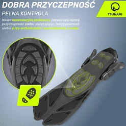 Płetwy do pływania TSUNAMI L/XL szare