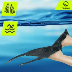 Płetwy do pływania TSUNAMI L/XL szare