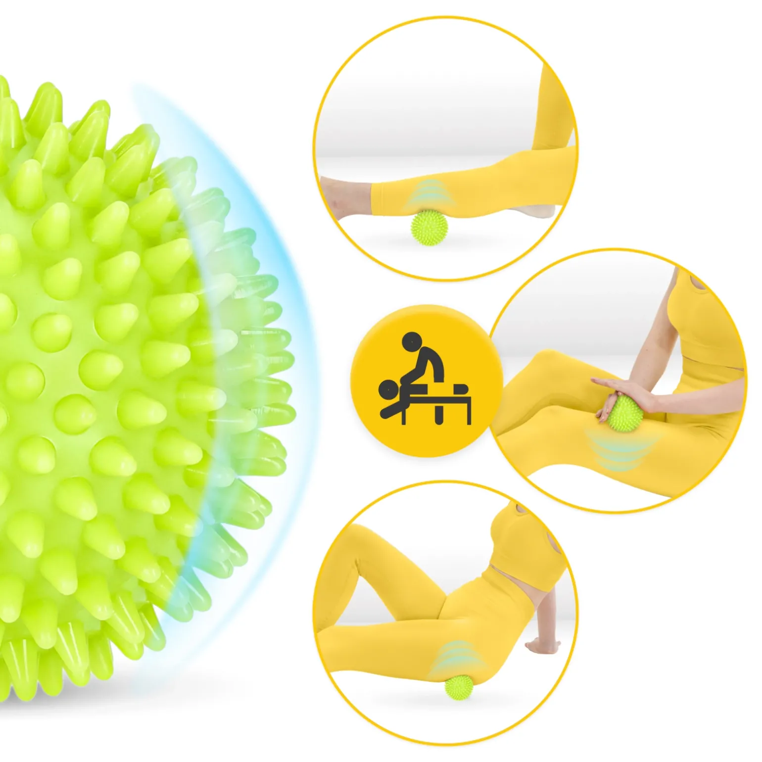 Piłka do masażu z kolcami SPIKE+ 9 cm