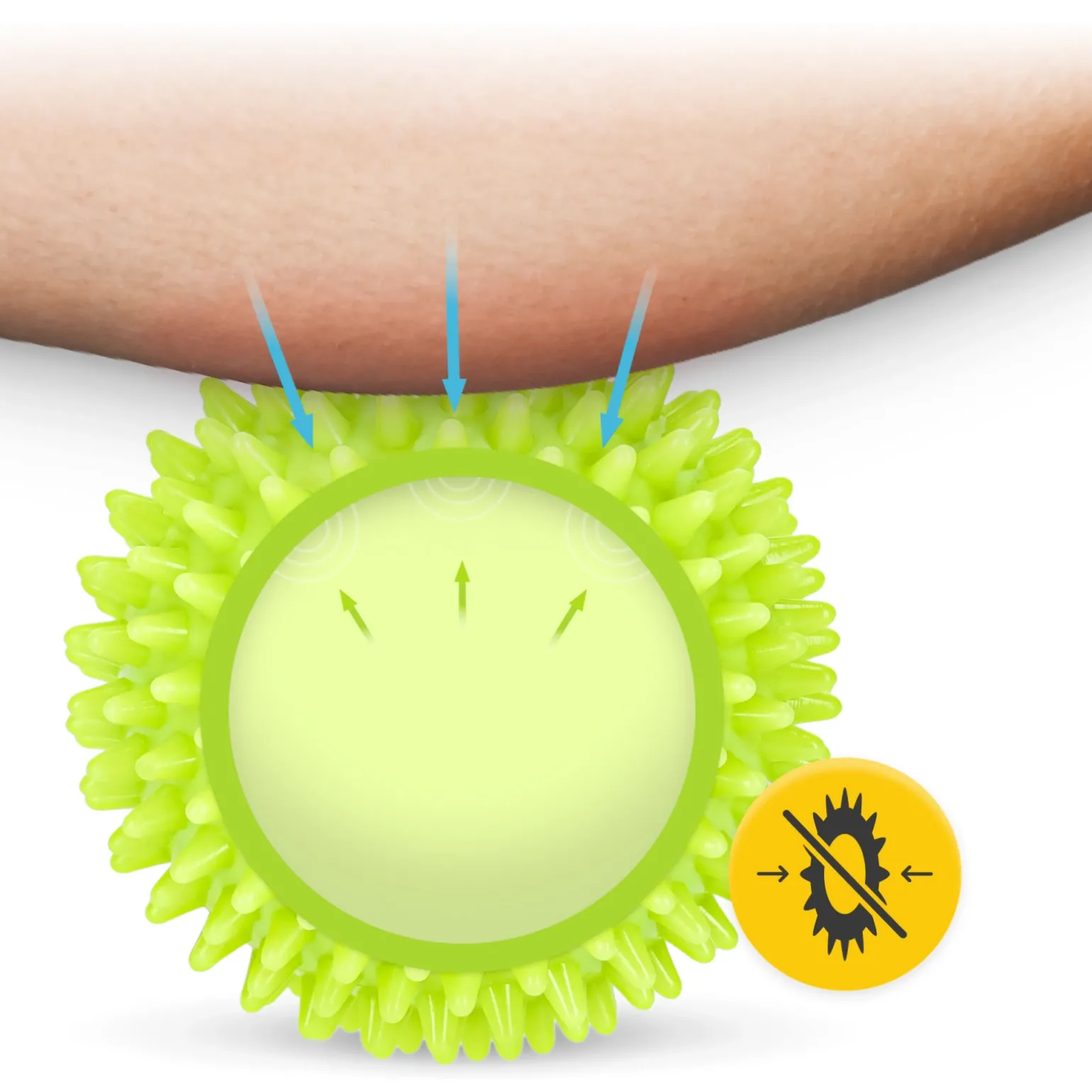 Piłka do masażu z kolcami SPIKE+ 9 cm