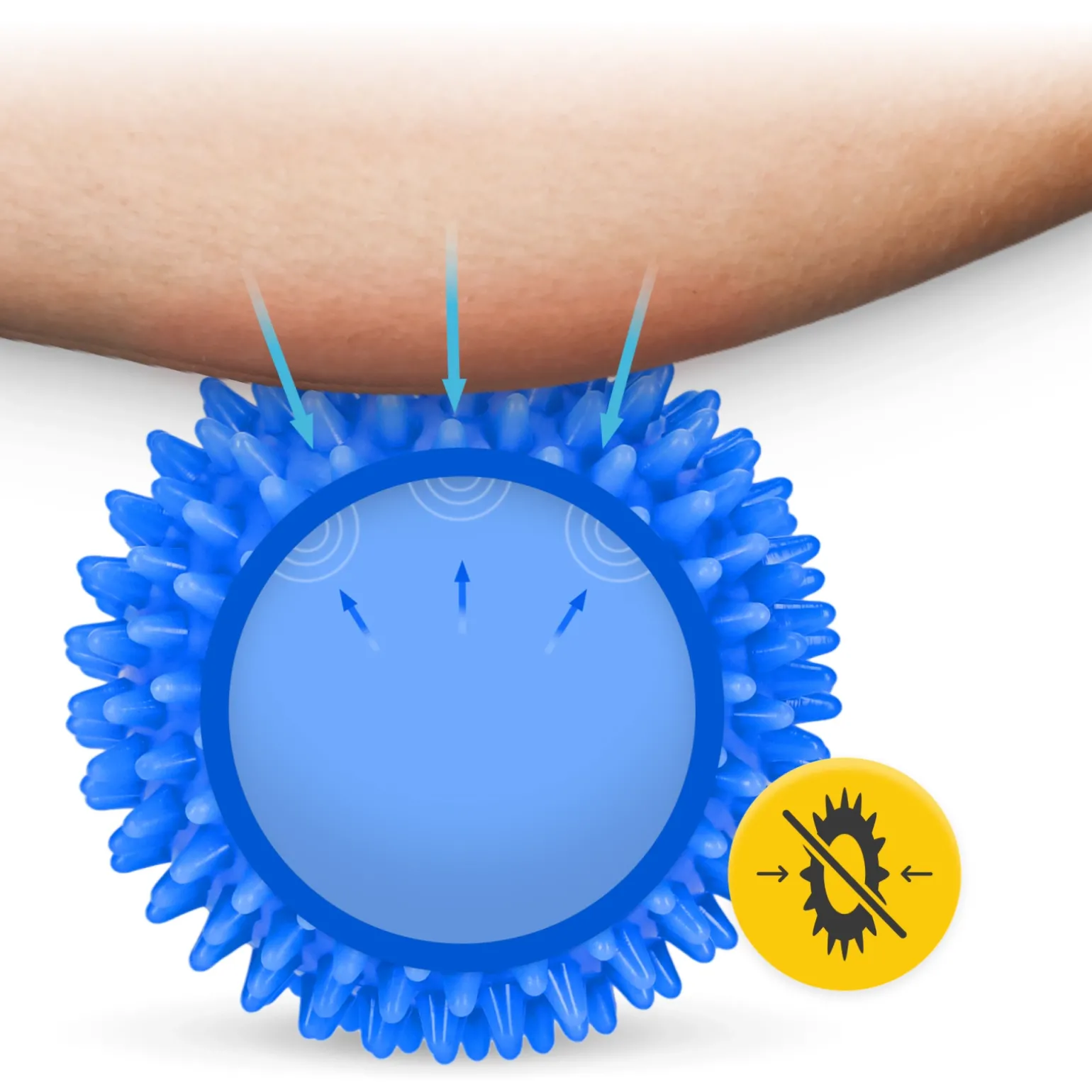Piłka do masażu z kolcami SPIKE+ 8 cm