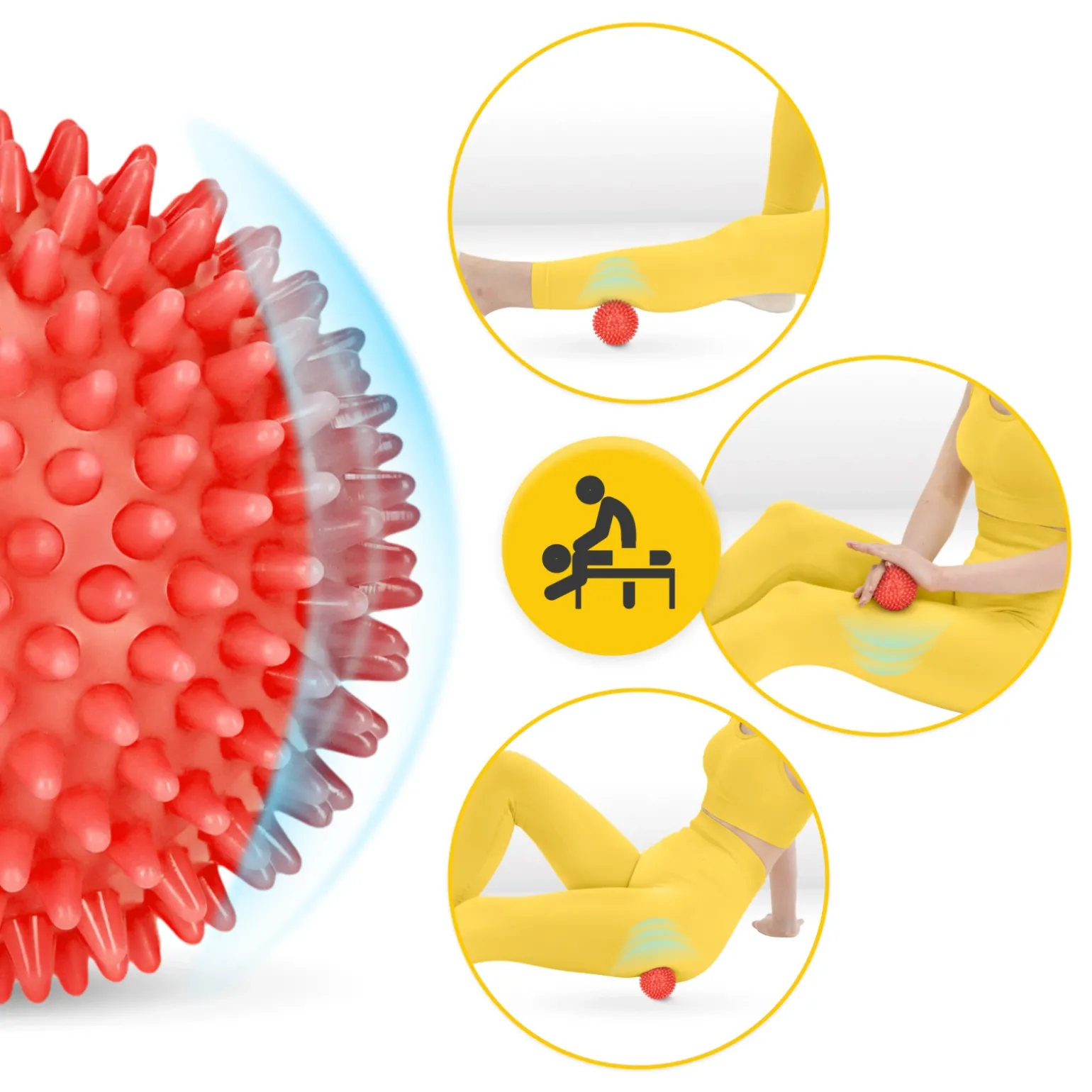 Piłka do masażu z kolcami SPIKE+ 7 cm
