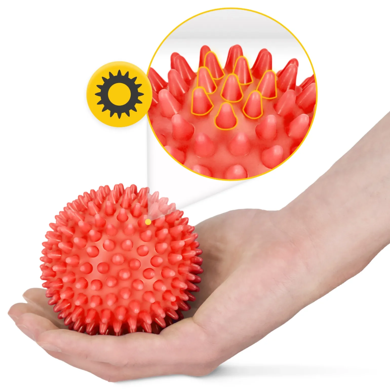Piłka do masażu z kolcami SPIKE+ 7 cm