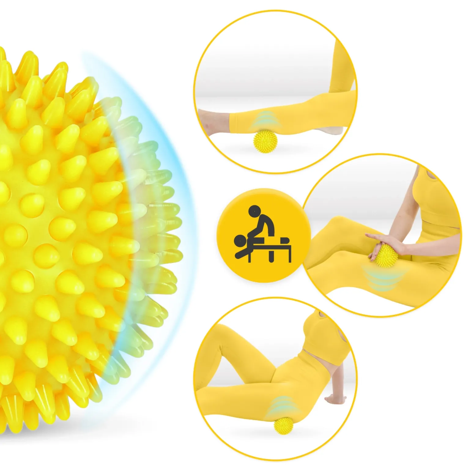 Piłka do masażu z kolcami SPIKE+ 10 cm