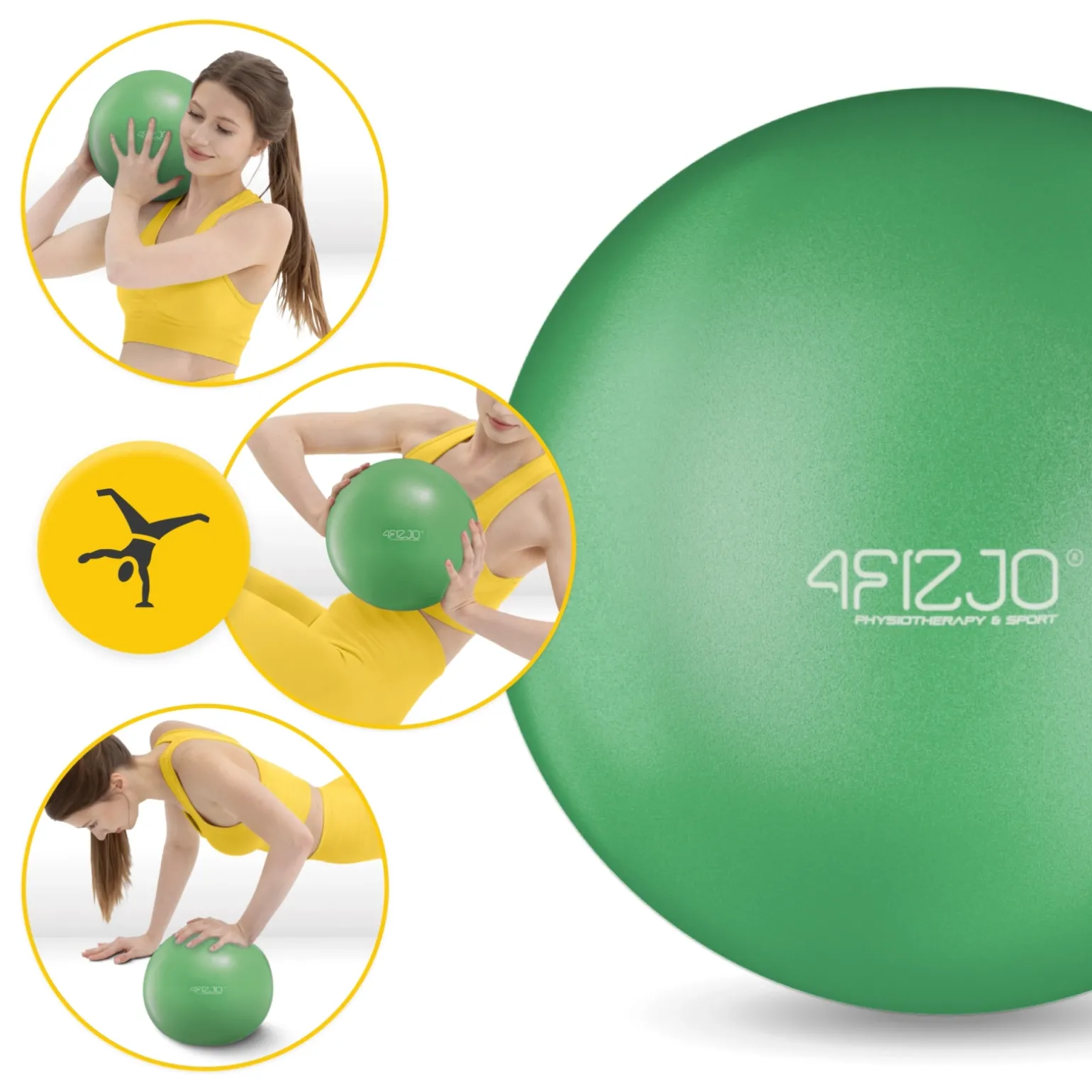 Piłka do pilatesu i rehabilitacji 22 cm zielona