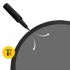 Piłka gimnastyczna dmuchana 65 cm czarna