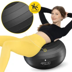 Piłka gimnastyczna DONUT AIR BALL czarna