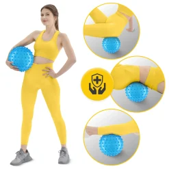 Piłka rehabilitacyjna z kolcami 20 cm niebieska