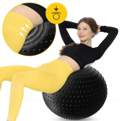 Piłka rehabilitacyjna z kolcami 65 cm czarna