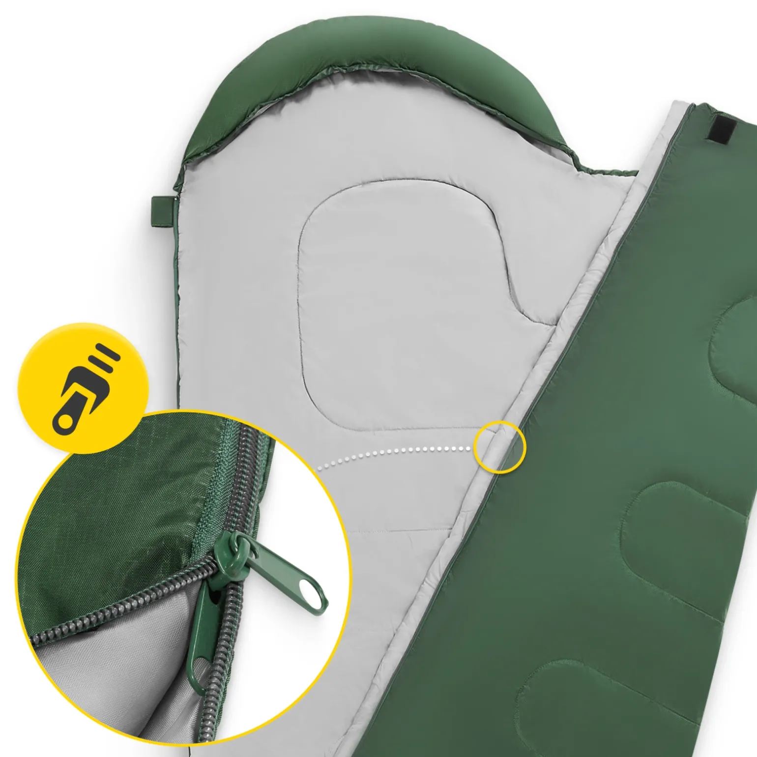 Śpiwór turystyczny mumia Mountain Goat STANDARD khaki