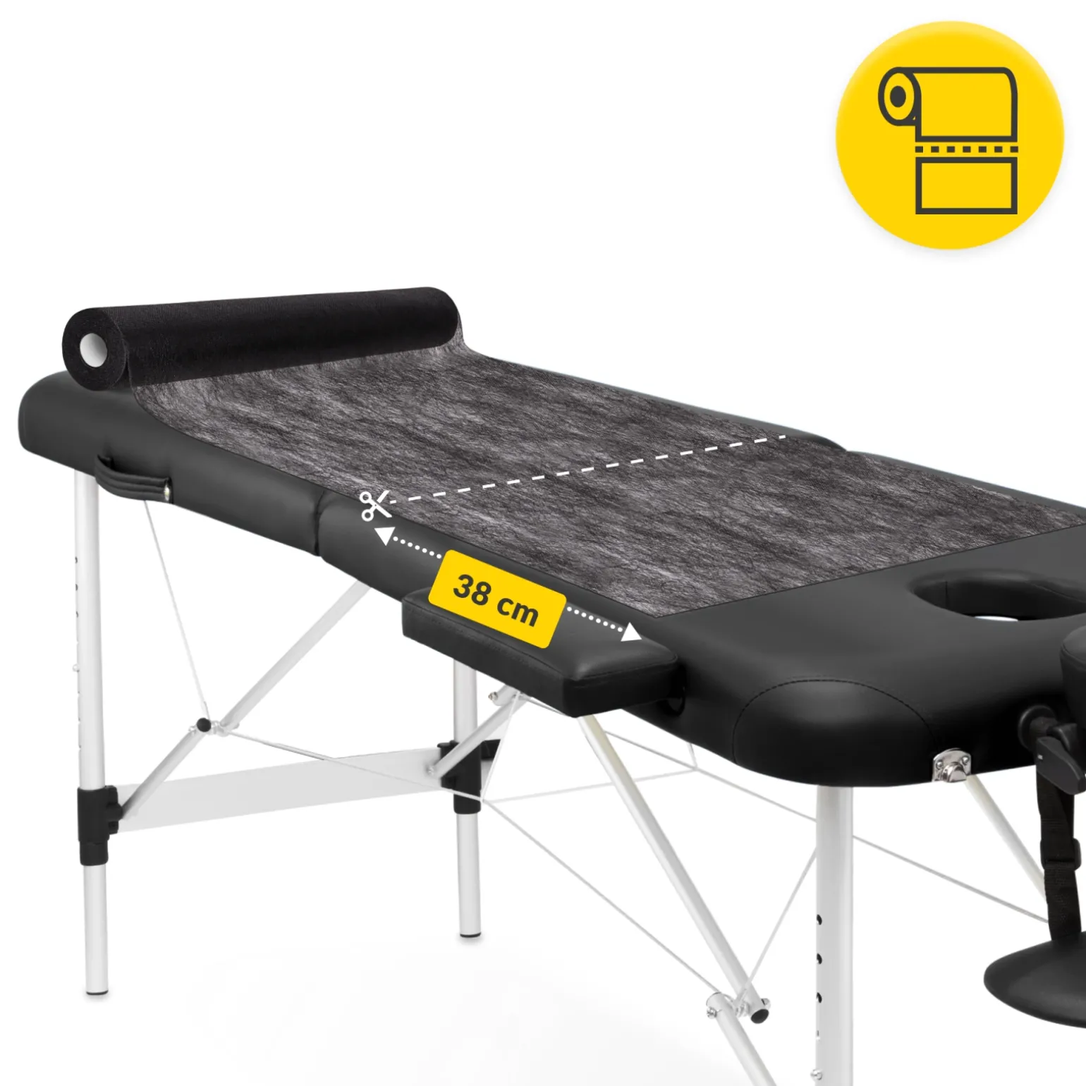 Podkład medyczny w rolce MED 70 cm x 50 m czarny