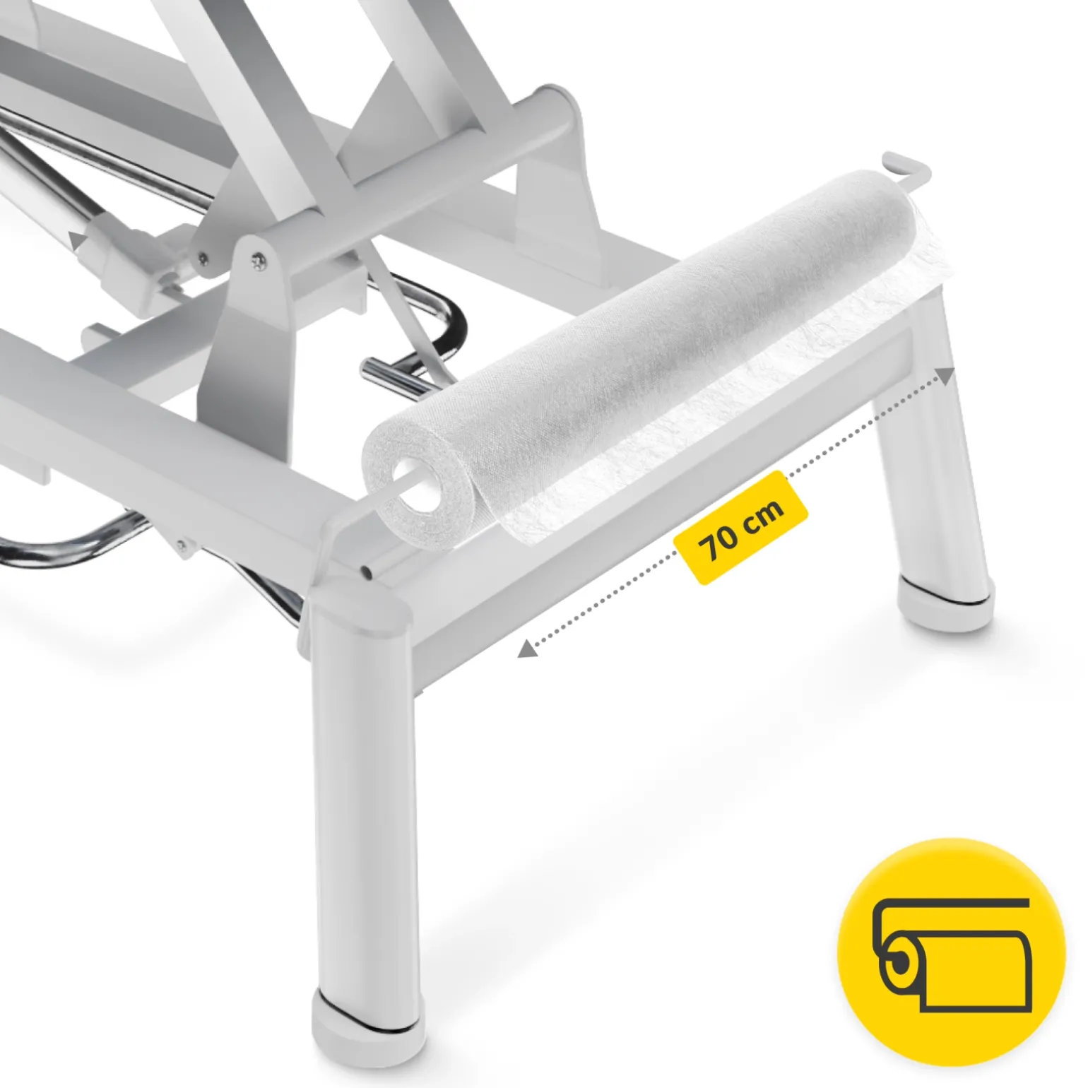 Podkład medyczny w rolce MED 70 cm x 50 m biały